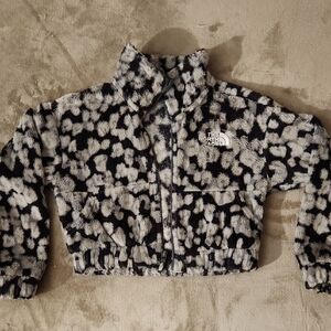 The North Face Kids Black and White Patterned Puffer Jacket